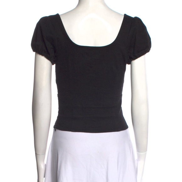 MIAOU Square neck puff sleeve top - Picture 3 of 5